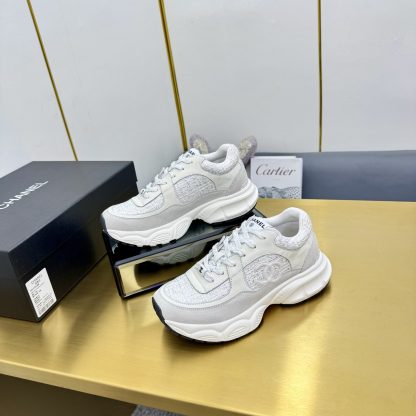 Chanel unisex couple's off-white casual shoes - Image 2