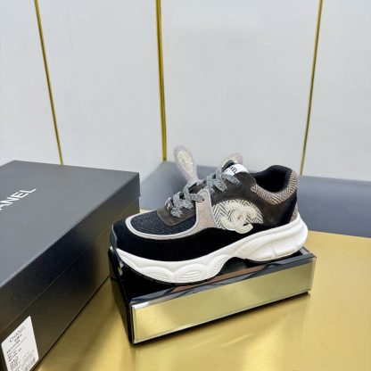 Chanel unisex couple's black and brown casual shoes - Image 2