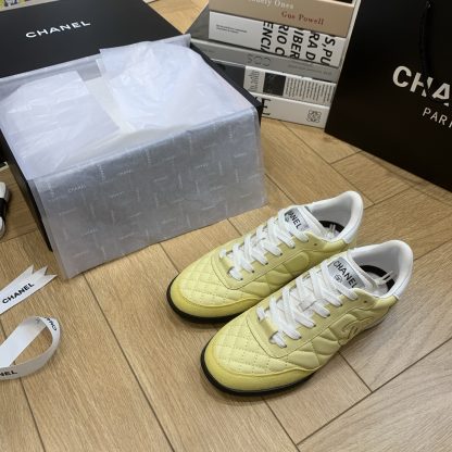 Chanel light yellow versatile casual sneakers - Image 2