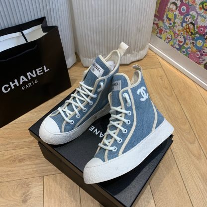 Chanel new comfortable dark blue mid boots - Image 2