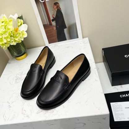Chanel Black Matte Autumn New Goddess Series Loafers - Image 2