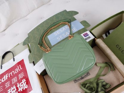 Gucci Marmont Green Shoulder Bag - Image 2