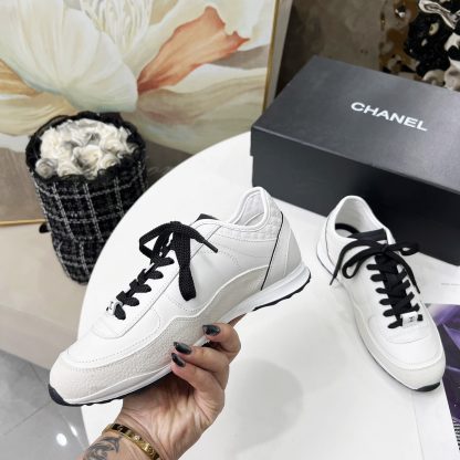 Chanel Spring and Autumn Super Durable White Casual Shoes - Image 2