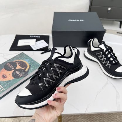 Chanel Spring and Autumn Super Durable Black and White Casual Shoes - Image 2