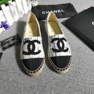Chanel White Stripe Numb Casual Shoes