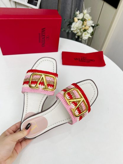 VALENTINO woven series exquisite slippers - Image 2