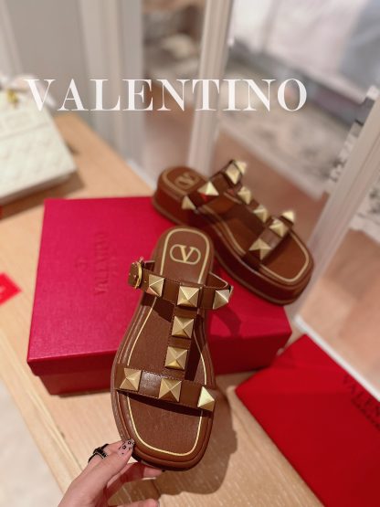 VALENTINO Studded Metal Platform Sandals - Image 2
