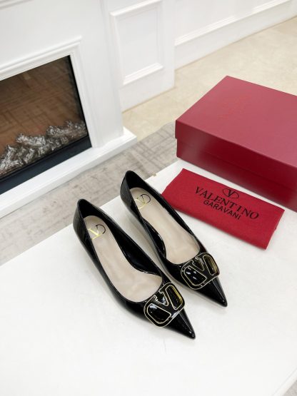 VALENTINO Bronze Buckle Series Fashion High Heels - Image 2