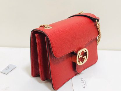 Gucci Vintage Red Chain Bag - Image 2