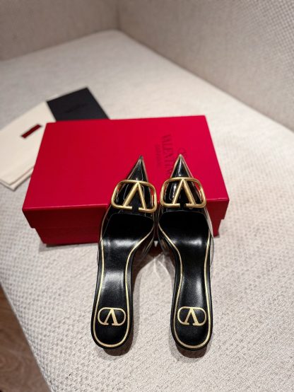 VALENTINO exquisite V buckle transparent film sandals high heels - Image 2