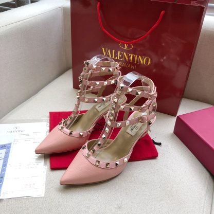 VALENTINO Litchi leather series elegant high heels - Image 2