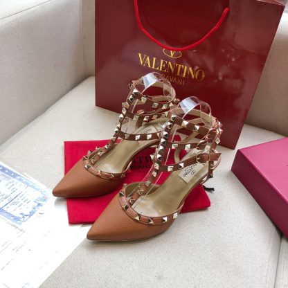 VALENTINO Litchi leather series elegant high heels - Image 2
