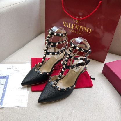 VALENTINO Litchi leather series elegant high heels - Image 2