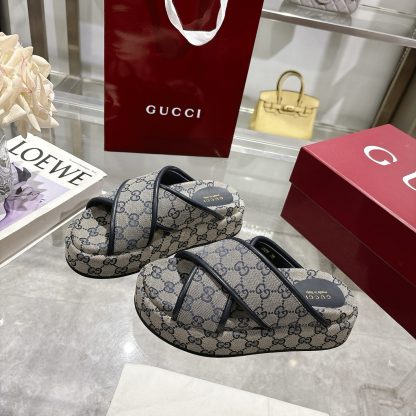 Gucci Women's New GG Cross-over Platform Sandals - Image 2