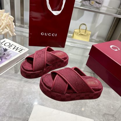Gucci Women's New GG Cross-over Platform Sandals - Image 2