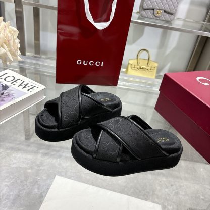 Gucci Women's New GG Cross-over Platform Sandals - Image 2