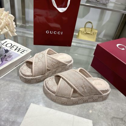 Gucci Women's New GG Cross-over Platform Sandals - Image 2