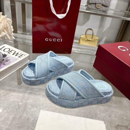 Gucci Women's New GG Cross-over Platform Sandals - Image 2