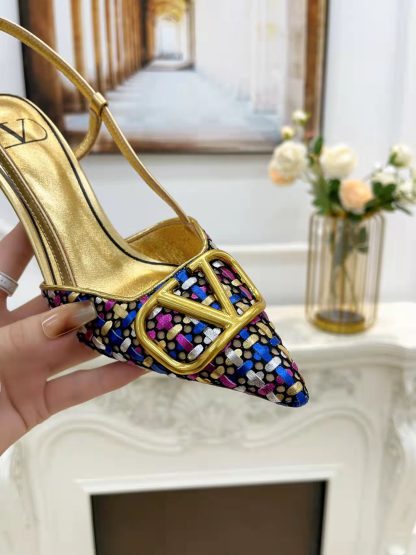 VALENTINO women's open-back high-heeled sandals - Image 3