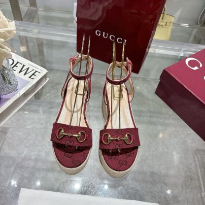 Gucci Women's Horsebit Flat Mid-Heel Platform Sandals - Image 2