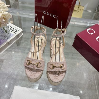 Gucci Women's Horsebit Flat Mid-Heel Platform Sandals - Image 2