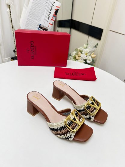 VALENTINO Handmade Woven Elegant High-Heeled Sandals