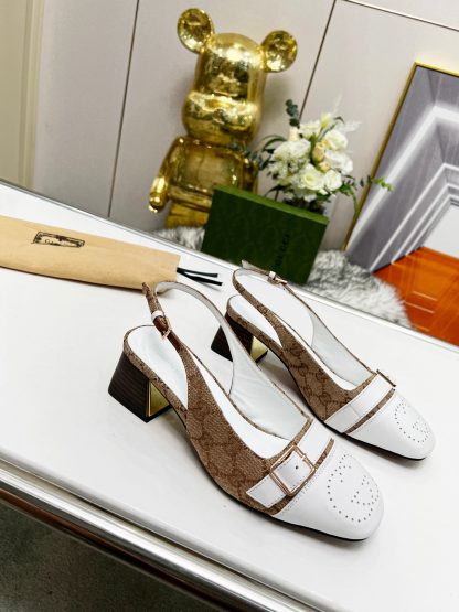 Gucci synchronized block heel slingback shoes - Image 2