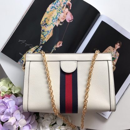 Gucci Red and Blue Striped Web Ophidia Series Chain Shoulder Bag - Image 2