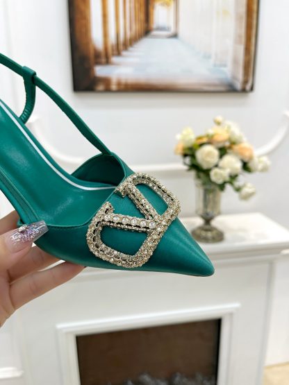 VALENTINO's latest rhinestone buckle luxury high heels - Image 3