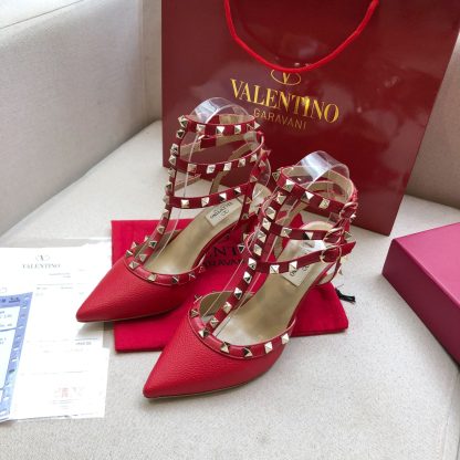 VALENTINO lychee leather series elegant high heels - Image 2