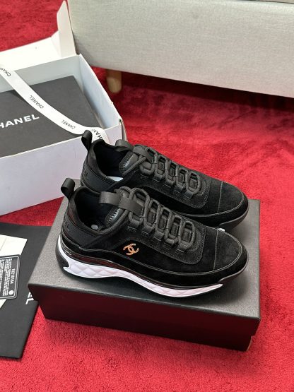 Chanel black mix and match classic casual sneakers for men and women - Image 2