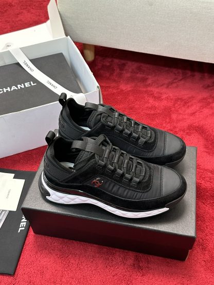 Chanel black men's and women's couple's mixed craftsmanship embroidery style versatile casual sports shoes - Image 2