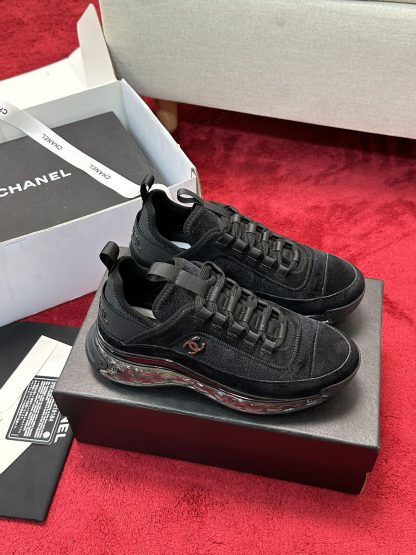 Chanel black mixed-match craft embroidery style versatile casual sports shoes for men and women - Image 2