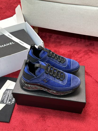 Chanel men's and women's couple's versatile fashionable dark blue mix and match casual sports shoes - Image 2