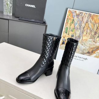 Chanel's latest black Martin boots for the autumn and winter season