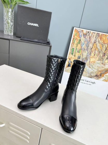 Chanel's latest black Martin boots for the autumn and winter season