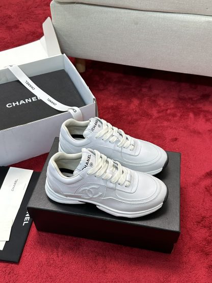 Chanel white craft embroidery style fashion casual sports shoes - Image 2