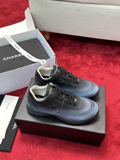 Chanel black craft embroidery style fashion casual sports shoes - Image 2