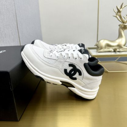 Chanel classic gray and black versatile casual sneakers - Image 2