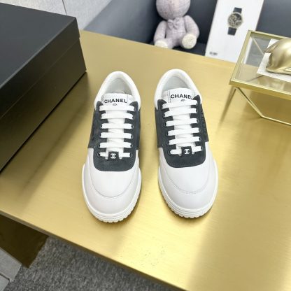 Chanel classic blue-grey fashion casual sneakers - Image 2