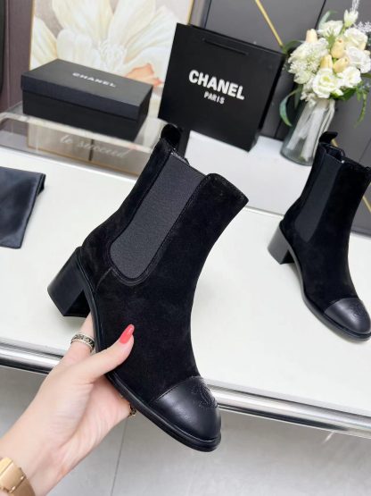 Chanel autumn and winter new black slim women's boots - Image 2