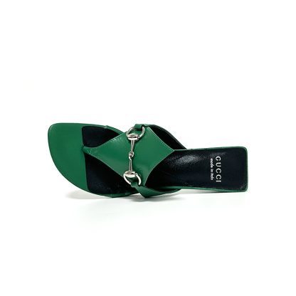 Gucci Spring and Summer Square Toe Flip Flops Classic Buckle Series - Image 2