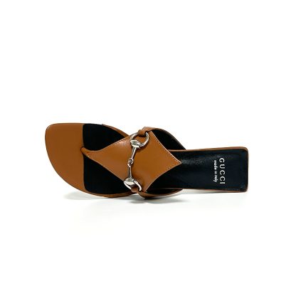 Gucci Spring and Summer Square Toe Flip Flops Classic Buckle Series - Image 2