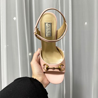 Gucci high heel block heel sandals classic buckle - Image 3