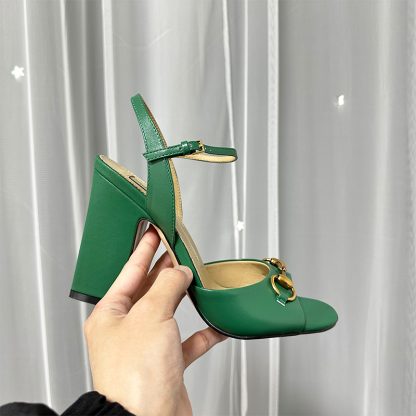 Gucci high heel block heel sandals classic buckle - Image 3