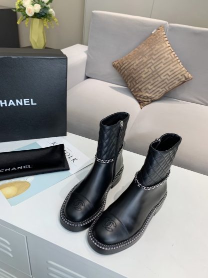 Chanel autumn and winter high-end custom-made ultimate luxury black boots