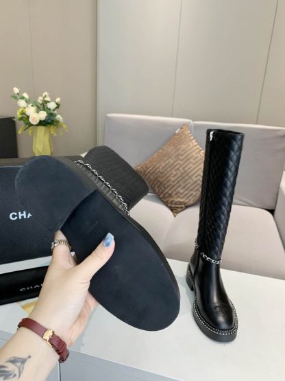 Chanel autumn and winter high-end custom-made ultimate luxury black boots - Image 2