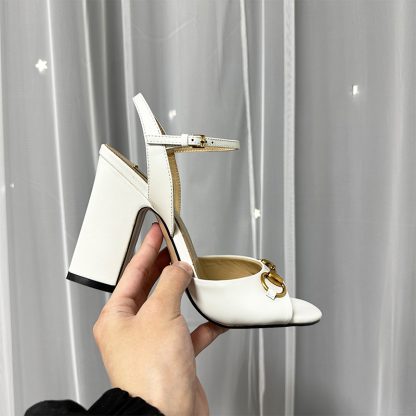 Gucci high heel block heel sandals classic buckle - Image 3