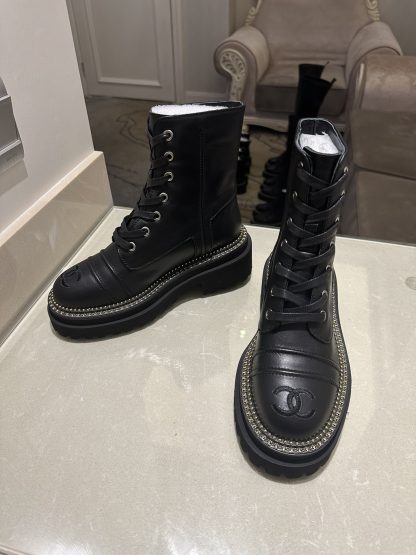 Chanel autumn and winter high-end custom classic luxury black boots - Image 2