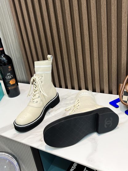 Chanel beige Paris catwalk latest boots - Image 2